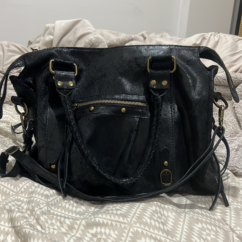 Genuine Leather Black Bag